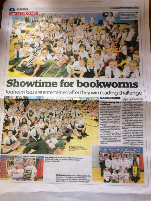 Booster Cushion Theatre Newspaper